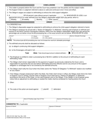 Form AOC-CV-618 Order to Withhold Wages to Enforce Child Support - North Carolina, Page 2