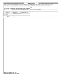 Form AOC-CV-617 Request by Supporting Party for Wage Withholding - North Carolina, Page 2
