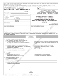 Form AOC-CV-618 SPANISH Order to Withhold Wages to Enforce Child Support - North Carolina (English/Spanish)