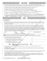 Form AOC-CV-618 SPANISH Order to Withhold Wages to Enforce Child Support - North Carolina (English/Spanish), Page 3