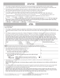 Form AOC-CV-618 VIETNAMESE Order to Withhold Wages to Enforce Child Support - North Carolina (English/Vietnamese), Page 3