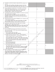 Form AOC-CV-628 Worksheet B - Child Support Obligation Joint or Shared Physical Custody - North Carolina (English/Vietnamese), Page 2