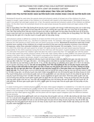 Form AOC-CV-628 Worksheet B - Child Support Obligation Joint or Shared Physical Custody - North Carolina (English/Vietnamese), Page 4