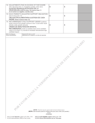 Form AOC-CV-628 SPANISH Worksheet B - Child Support Obligation Joint or Shared Physical Custody - North Carolina (English/Spanish), Page 3