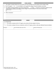 Form AOC-CV-644 Order on Hearing to Contest Levy on Financial Institution Account(S) - North Carolina, Page 2