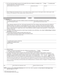 Form AOC-CV-642 Order Establishing Child Support - North Carolina, Page 2