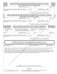 Form AOC-CV-640 VIETNAMESE Cover Sheet for Child Support Cases (Non-IV-D Only) - North Carolina (English/Vietnamese), Page 2