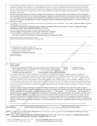 Form AOC-CV-642 SPANISH Order Establishing Child Support - North Carolina (English/Spanish), Page 3