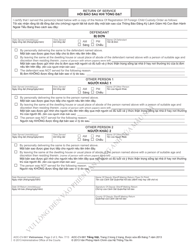 Form AOC-CV-661 Notice of Registration of Foreign Child Custody Order - North Carolina (English/Vietnamese), Page 2