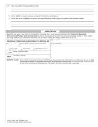 Form AOC-CV-665 Petition for Expedited Enforcement of Foreign Child Custody Order - North Carolina, Page 2