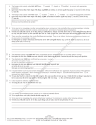 Form AOC-CV-665 VIETNAMESE Petition for Expedited Enforcement of Foreign Child Custody Order - North Carolina (English/Vietnamese), Page 2