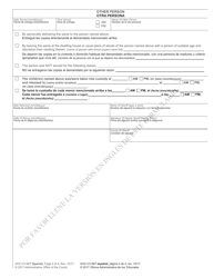 Form AOC-CV-667 SPANISH Warrant Directing Law Enforcement to Take Immediate Physical Custody of Child(Ren) Subject to a Child Custody Order - North Carolina (English/Spanish), Page 4