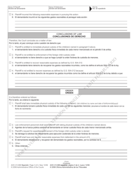 Form AOC-CV-668 SPANISH Order Allowing or Denying Expedited Enforcement of Foreign Child Custody Order - North Carolina (English/Spanish), Page 3