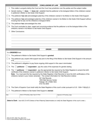 Form AOC-CV-673 Order Granting/Denying Relief From Child Support Obligation - North Carolina, Page 2