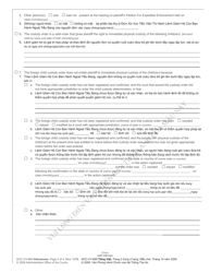 Form AOC-CV-668 VIETNAMESE &quot;Order Allowing or Denying Expedited Enforcement of Foreign Child Custody Order&quot; - North Carolina (English/Vietnamese), Page 2