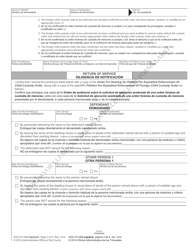 Form AOC-CV-666 SPANISH Order for Hearing on Petition for Expedited Enforcement of Foreign Child Custody Order - North Carolina (English/Spanish), Page 3