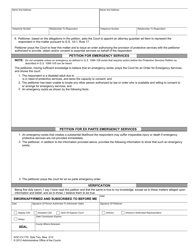 Form AOC-CV-770 Petition for Order Authorizing Protective Services/Emergency Services/Ex Parte Emergency Services and Appointment of Guardian Ad Litem - North Carolina, Page 2