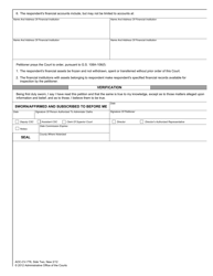 Form AOC-CV-776 Petition for Order to Inspect Financial Records and to Freeze Assets - North Carolina, Page 2