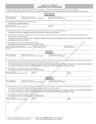 Form AOC-CV-772 SPANISH Notice of Hearing in Adult Protective Services Proceedings - North Carolina (English/Spanish), Page 3