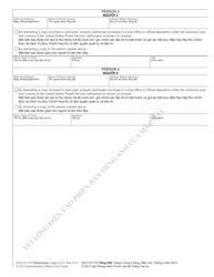 Form AOC-CV-722 VIETNAMESE Notice of Hearing in Adult Protective Services Proceedings - North Carolina (English/Vietnamese), Page 4