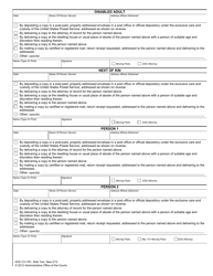 Form AOC-CV-781 Notice of Hearing to Enjoin Interference With Protective Services (Consenting Disabled Adult) - North Carolina, Page 2