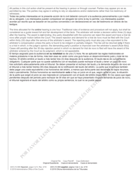 Form AOC-CV-800 Arbitration - Notice of Case Selection for Arbitration - North Carolina (English/Spanish), Page 2