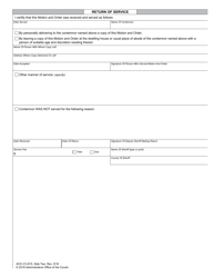 Form AOC-CV-815 Motion and Order for Show Cause Hearing - North Carolina, Page 2