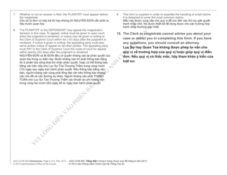 Form AOC-CVM-200 VIETNAMESE Complaint for Money Owned - North Carolina (English/Vietnamese), Page 4