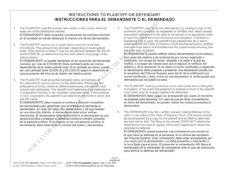 Form AOC-CVM-200 Complaint for Money Owed - North Carolina (English/Spanish), Page 3