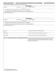 Form AOC-CVM-206 Judgment in Action for Expedited Summary Ejectment for Vacation Rental Agreement - North Carolina, Page 2