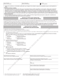 Form AOC-CVM-303 Notice of Appeal to District Court - North Carolina (English/Spanish), Page 3