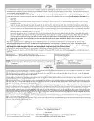 Form AOC-CVR-2 VIETNAMESE Revocation Order When Person Present - North Carolina (English/Vietnamese), Page 2