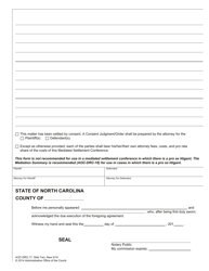 Form AOC-DRC-17 Mediated Settlement Agreement (Ffs Program) - North Carolina, Page 2