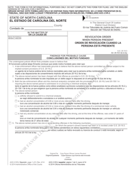 Document preview: Form AOC-CVR-2 SPANISH Revocation Order When Person Present - North Carolina (English/Spanish)