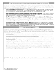 Instructions for Form AOC-E-201 Preliminary Inventory on Side Two of Application for Probate and Letters - North Carolina, Page 2