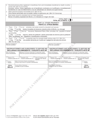 Form AOC-E-199 SPANISH Solicitud De Juicio Sucesorio (Sin Designacion De Un Albacea) - North Carolina (English/Spanish), Page 4