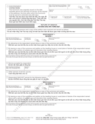 Form AOC-E-102 VIETNAMESE Estates Proceedings Summons/Alias and Pluries Summons - North Carolina (English/Vietnamese), Page 2