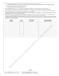 Form AOC-E-201 SPANISH Application for Probate and Letters Testamentary/Of Administration Cta - North Carolina (English/Spanish), Page 2