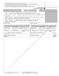 Form AOC-E-201 SPANISH Application for Probate and Letters Testamentary/Of Administration Cta - North Carolina (English/Spanish), Page 4
