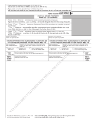 Form AOC-E-201 VIETNAMESE Application for Probate and Letters of Testamentary/Of Administration Cta - North Carolina (English/Vietnamese), Page 4