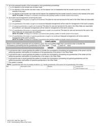 Form AOC-E-351 Provisional Order on Petition to Transfer Incompetency Proceeding and Guardianship to Another State - North Carolina, Page 2