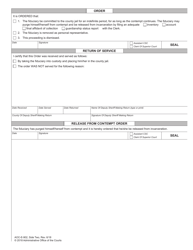 Form AOC-E-902 Civil Contempt Order Failure to File Inventory/Account/Affidavit of Collection/Guardianship Status Report - North Carolina, Page 2