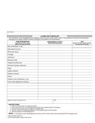 Document preview: Form AOC-FS-3003 Clerk Exit Checklist - North Carolina