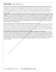 Form AOC-G-107 Motion and Appointment Authorizing Foreign Language Interpreter/Translator - North Carolina (English/Spanish), Page 2