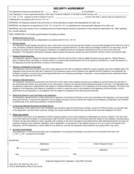 Form AOC-FS-911M Security Agreement With Resolution (Clerk of Superior Court Accounts) - North Carolina, Page 2