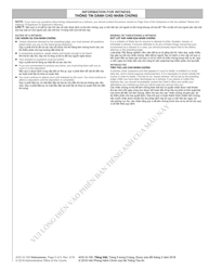 Form AOC-G-100 VIETNAMESE Subpoena - North Carolina (English/Vietnamese), Page 5
