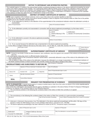 Form AOC-G-153 Notice of Intent to Dispose of Biological Evidence and Request for Preservation - North Carolina, Page 2