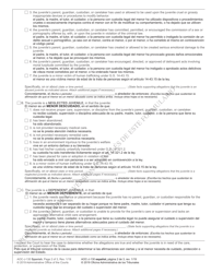 Form AOC-J-130 Juvenile Petition (Abuse/Neglect/Dependency) - North Carolina (English/Spanish), Page 2