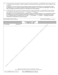 Form AOC-J-144 Order of Assignment or Denial of Counsel (Abuse, Neglect, Dependency; Termination of Parental Rights) - North Carolina (English/Spanish), Page 2