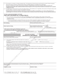 Form AOC-J-150 Order for Nonsecure Custody (Abuse/Neglect/Dependency) - North Carolina (English/Spanish), Page 4